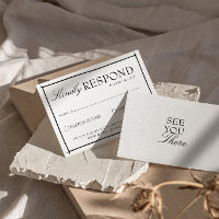 Retro Black And White Boho Old Money Wedding