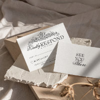 Retro Black And White Botanical Old Money Wedding