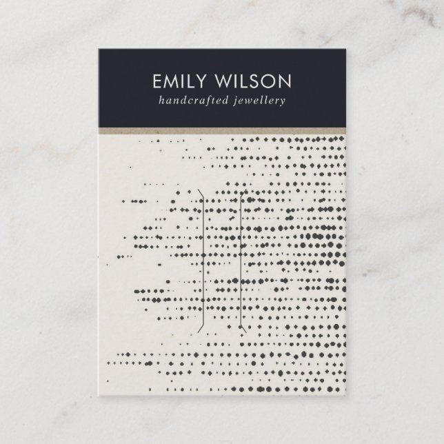 RETRO BLACK AND WHITE DOTS HAIR CLIP DISPLAY CARD (Front)