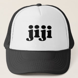 Retro Black and White Grandpa Japanese Jiji Trucker Hat