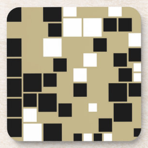 Retro Black and White Pattern Coasters