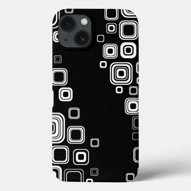 Retro black and white squares Case-Mate iPhone case (Back)