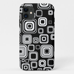 Retro black and white squares Case-Mate iPhone case