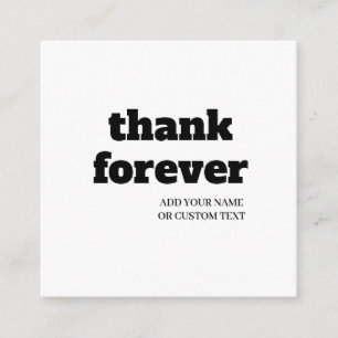 Retro Black and White Thank You Card