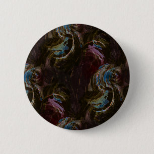 Retro Black Atomic Abstract 6 Cm Round Badge