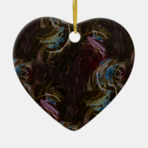 Retro Black Atomic Abstract Ceramic Tree Decoration