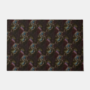 Retro Black Atomic Abstract Doormat