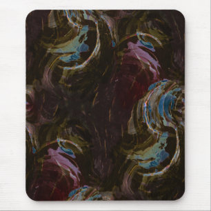 Retro Black Atomic Abstract Mouse Pad