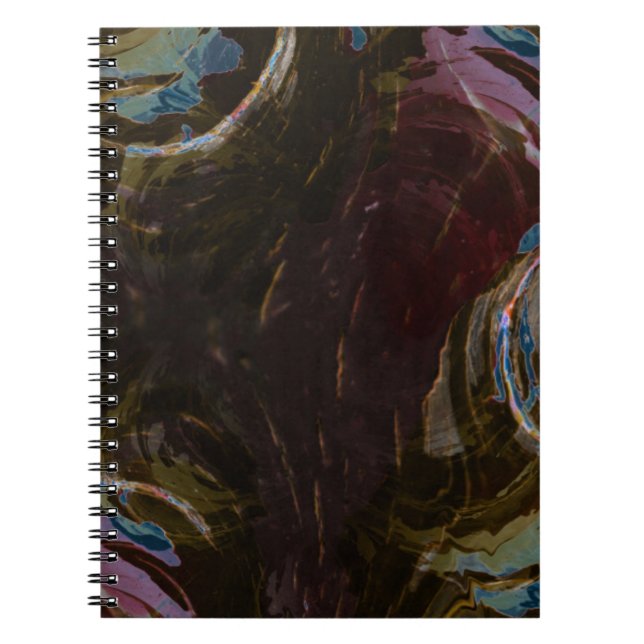 Retro Black Atomic Abstract Notebook (Front)