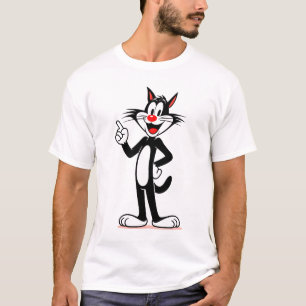 Retro black cartoon cat character T-Shirt