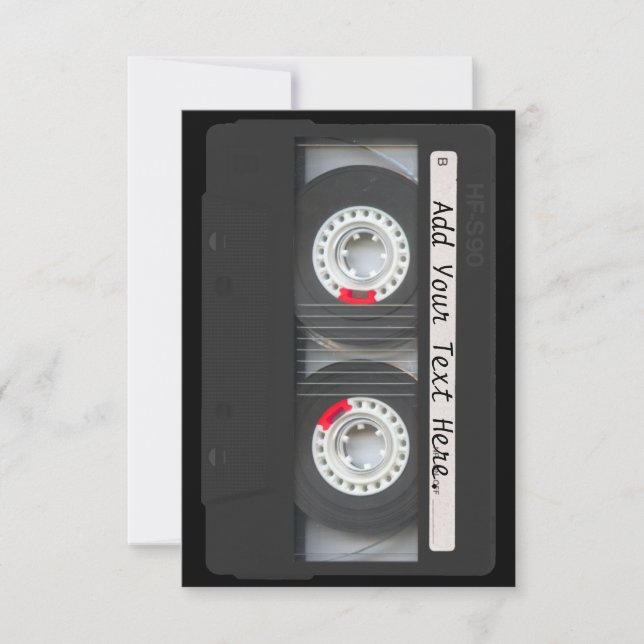 Retro Black Cassette Tape (Front)