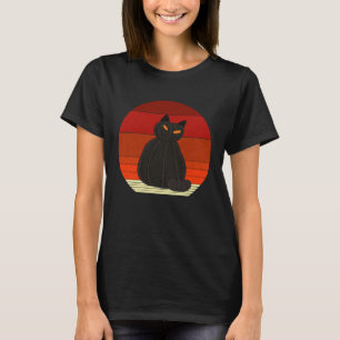 Retro Black Cat Pumpkin Halloween for kids girls a T-Shirt