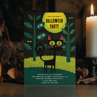 Retro Black Cat | Vintage Costume Halloween Party