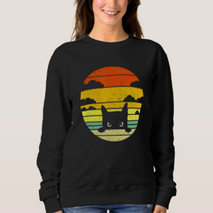 Retro Black Cat Vintage Crazy Cat Cute And Sweatshirt