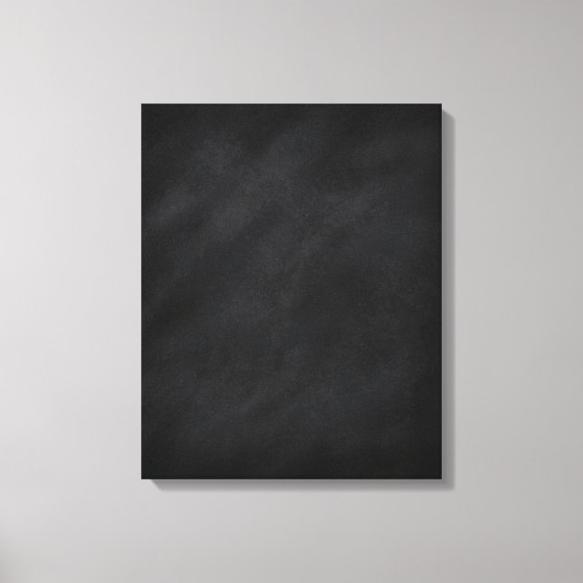 Retro Black Chalkboard Texture Canvas Print (Front)