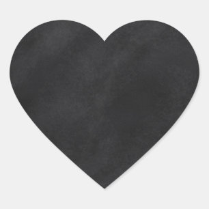 Retro Black Chalkboard Texture Heart Sticker