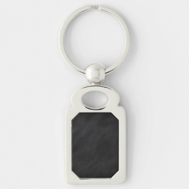 Retro Black Chalkboard Texture Key Ring (Front)