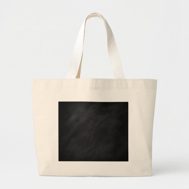 Retro Black Chalkboard Texture Large Tote Bag (Front)