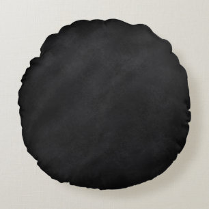 Retro Black Chalkboard Texture Round Cushion