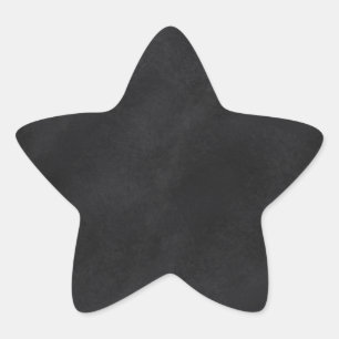 Retro Black Chalkboard Texture Star Sticker