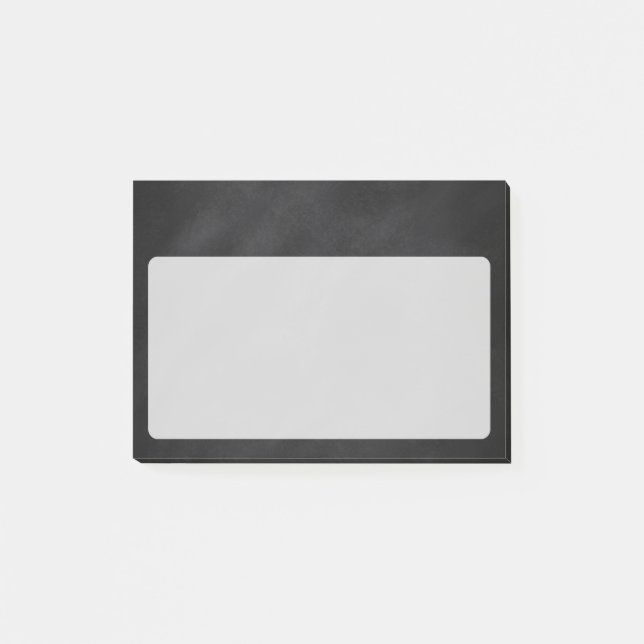 Retro Black Chalkboard With Lightened Area Post-it Notes (Front)