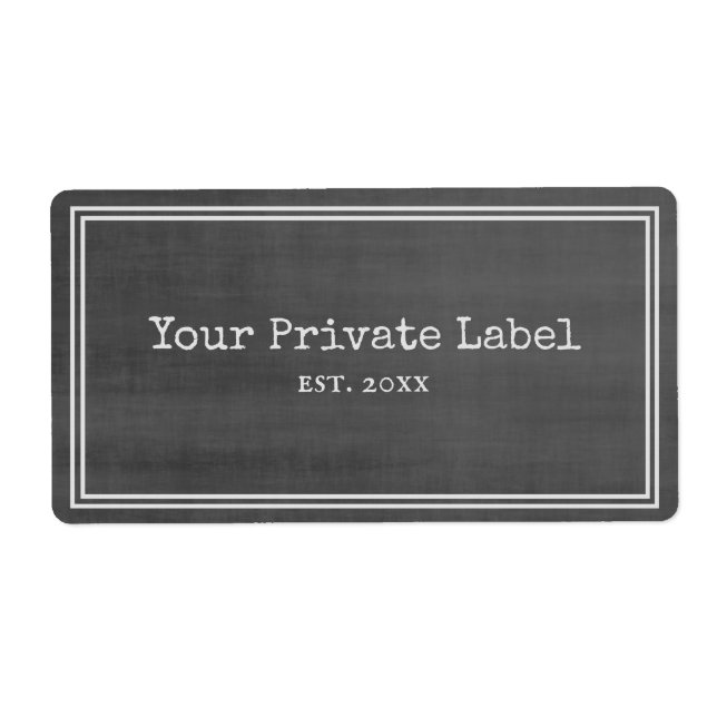Retro Black Chalkboard Your Private Label Stickers (Front)