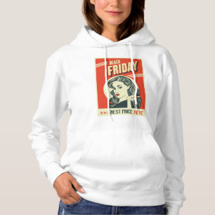 Retro Black Friday Pop Art Pin-Up Girl Hoodie