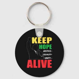Retro black history inspirational keep hopes alive key ring