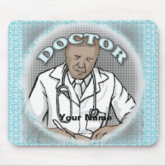 Retro black Male Doctor Mouse Pad