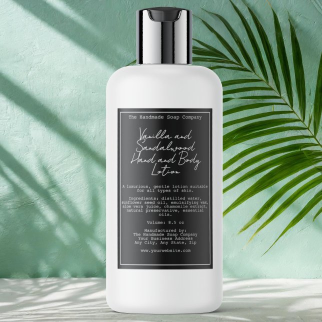 Retro Black Waterproof Cosmetics Bottle Label (Creator Uploaded)