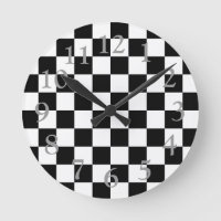 Retro Black/White Contrast Checkerboard Pattern