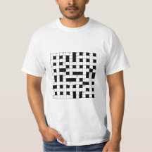 Retro Black White Crossword Puzzle Pattern