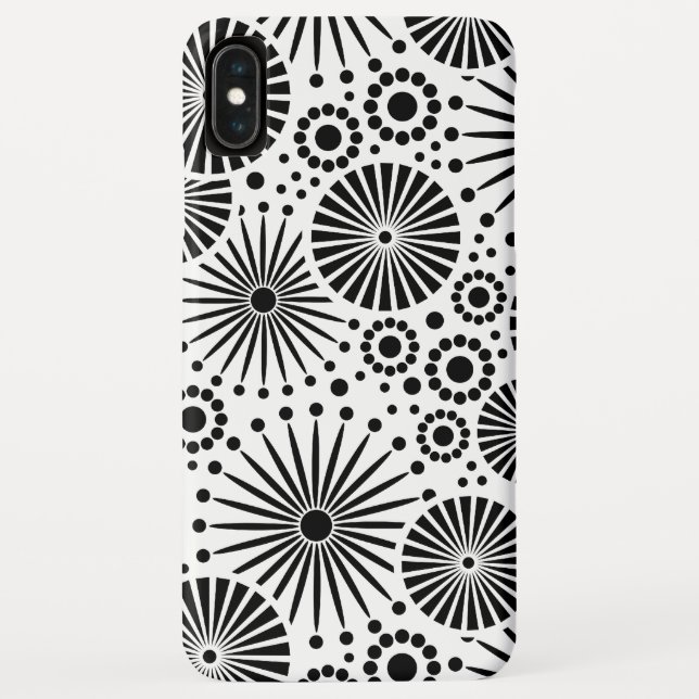 Retro black white flowers iPhone 5 Case (Back)