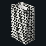 Retro Black White Geometric Mid Century Modern Small Gift Bag<br><div class="desc">Retro Black White Geometric Mid Century Modern Gift Bag</div>