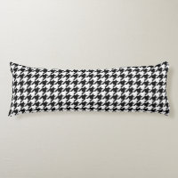 Retro Black White Houndstooth Weaving Pattern