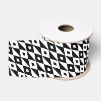 Retro Black White Lozenges Modern Pattern