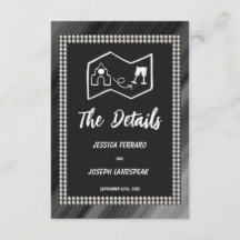 Retro Black & White Pearls & Map