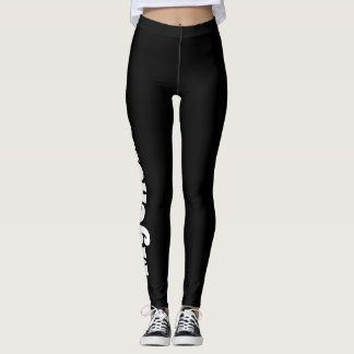 Retro Black & White Personalised Yoga & Pilates Leggings