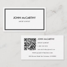 Retro Black White Professional Stripes Minimalist