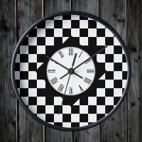 Retro Black & White square, Chequered pattern