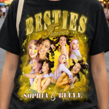 Retro Black Yellow Besties Y2K Bootleg Add Photos