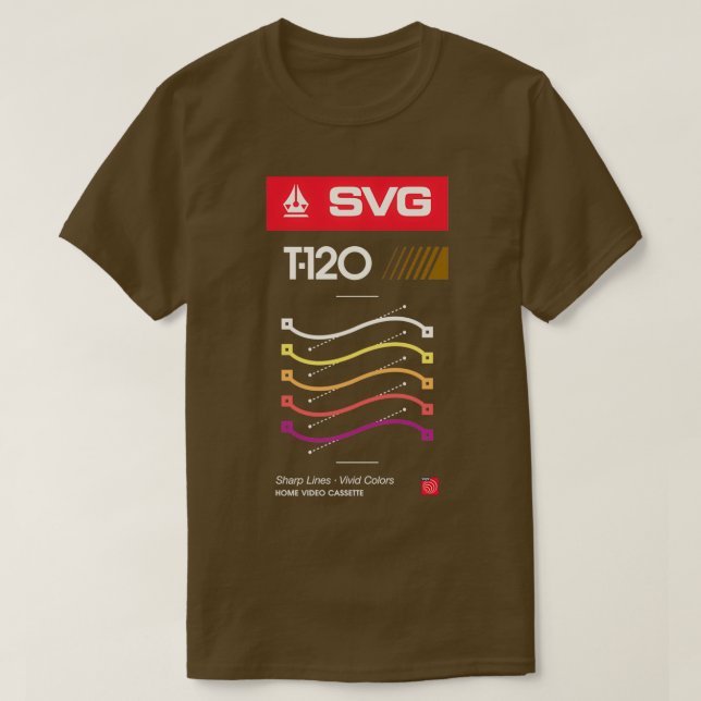 Retro Blank VHS SVG T-Shirt (Design Front)