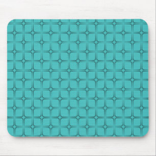 Retro Bliss Mousepad, Turquoise Mouse Pad
