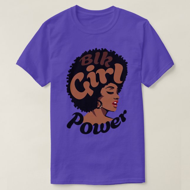 Retro BLK GRL PWR T-Shirt (Design Front)