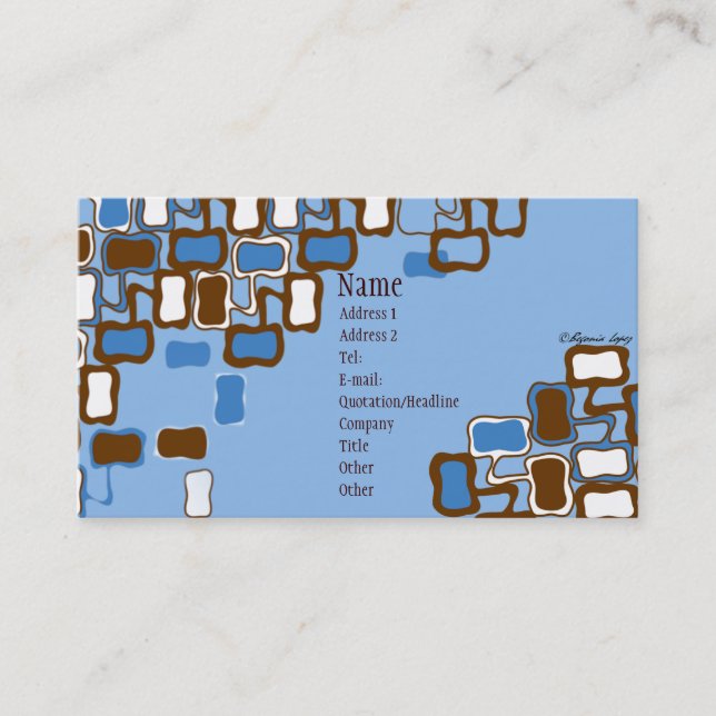 Retro Blob Business Card (Front)