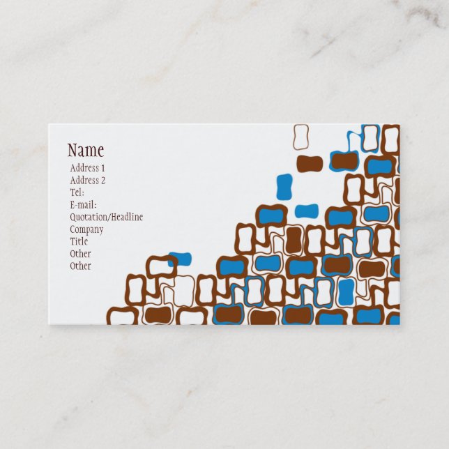 Retro Blob Business Card (Front)