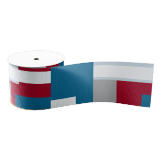 Retro Block Design 4 Grosgrain Ribbon