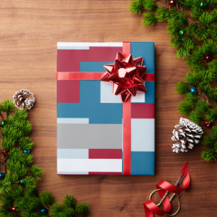Retro Block Design 4 Wrapping Paper