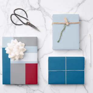 Retro Block Design 4 Wrapping Paper Sheet