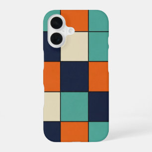 Retro Block Grid iPhone 16 Case